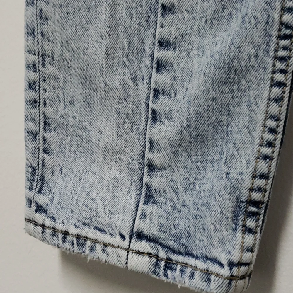 Silver Frisco‎ Tapered high rise acid wash jeans with front seam